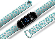 Mi-band.cz Turquoise hearts replacement bracelet for Mi band 3/4/5/6 Color variant: white, For Acces - Watch Strap