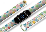 Mi-band.cz Colorful flowers bracelet for Mi band 3/4/5/6 Color variant: White, For device: Xiaomi - Watch Strap