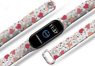 Mi-band.cz Winged heart replacement bracelet for Mi band 3/4/5/6 Color: White, For Device - Watch Strap