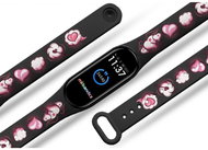Mi-band.cz Love puffs replacement bracelet for Mi band 3/4/5/6 Color: Black, For Accessories - Watch Strap