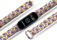 Mi-band.cz Rainbow hearts replacement bracelet for Mi band 3/4/5/6 Color: White, For Device: - Watch Strap