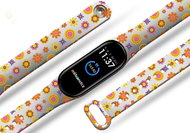 Mi-band.cz Cartoon flowers replacement bracelet for Mi band 3/4/5/6 Color: White, For Device - Watch Strap