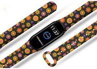 Mi-band.cz Cartoon flowers replacement bracelet for Mi band 3/4/5/6 Color variant: black, For Access - Watch Strap