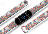 Mi-band.cz Tetris replacement bracelet for Mi band 2/3/4/5/6 Color: White, For Device: Xiaom - Watch Strap