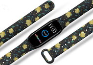 Mi-band.cz Yellow flowers replacement bracelet for Mi band 3/4/5/6 Color: Black, For Device: - Watch Strap