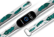 Feather green replacement wristband for Mi band 2/3/4/5/6 Color variant: White, For Device: Xiaomi M - Watch Strap