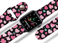 Mi-band.cz Pink and blue heart strap for Apple watch Color: Black, Size: 38/40mm MIBANDCZX029 - Watch Strap