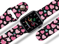 Mi-band.cz Pink and blue heart strap for Apple watch Color: Black, Size: 42/44mm MIBANDCZX029 - Watch Strap