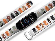 Mi-band.cz Paws high five replacement bracelet for Mi band 3/4/5/6 Color: Black, For Accessories - Watch Strap