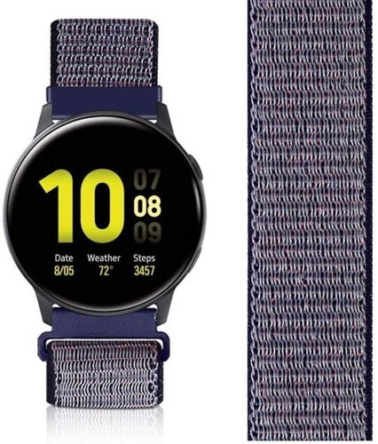 Nylon replacement strap 20 mm nylon colour: BLUE PINK GREY - Watch Strap - Main image