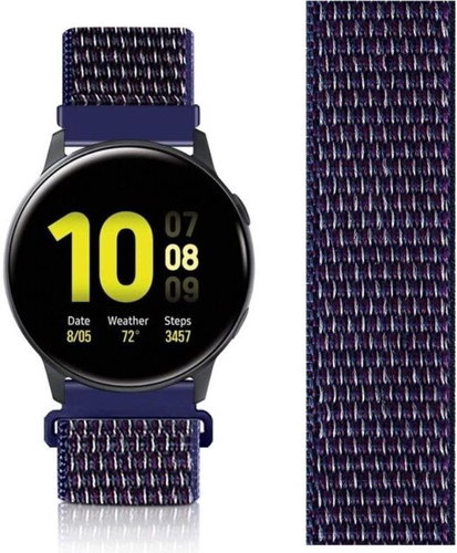 Nylon replacement strap 20 mm nylon colour: BLUE-PURPLE-GREY - Watch Strap - Main image