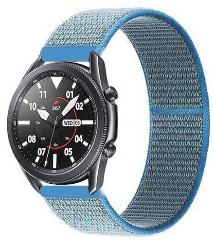 Nylon replacement strap 20 mm nylon colour: BLUE AND WHITE - Watch Strap - Main image