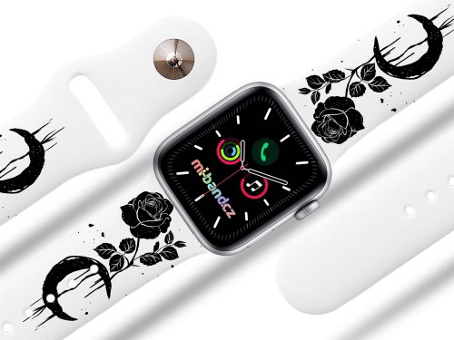 Mi-band.cz black rose strap for Apple watch Size: 42/44mm, strap colour: white - Watch Strap - Main image