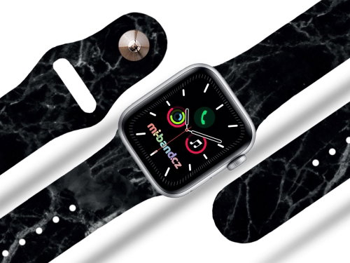 Mi-band.cz Black marble strap for Apple watch Size: S, Size: 42/44mm - Watch Strap - Main image