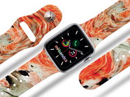 Mi-band.cz Fire marble strap for Apple watch Size: S, Size: 38/40mm, strap colour: white - Watch Strap