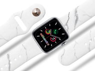 Mi-band.cz Grey marble 2 strap for Apple watch Size: S, Size: 38/40mm, strap colour: white - Watch Strap