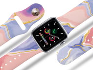 Mi-band.cz PINK-PHYLLIC MRAMOR BELT FOR APPLE WATCH Size: S, Size: 38/40mm, band colour: - Watch Strap