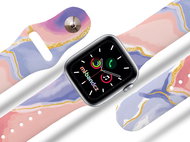 Mi-band.cz PINK-PHYLLIC MRAMOR BELT FOR APPLE WATCH Size: S, Size: 42/44mm, band colour: - Watch Strap
