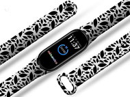 Mi-band.cz Black leaves bracelet replacement bracelet for Mi band 3/4/5/6 Size: for Mi band 5 MIBAN - Watch Strap