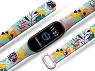 Mi-band.cz Rabbits in the grass replacement bracelet for Mi band 3/4/5/6 Color: White, For Device: - Watch Strap