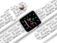 Mi-band.cz Rabbits wherever you look strap for Apple watch Color: White, Size: 38/40mm MIBANDCZX0292 - Watch Strap