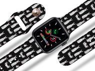 Mi-band.cz Rabbits wherever you look strap for Apple watch Color: Black, Size: 42/44mm MIBANDCZX0292 - Watch Strap