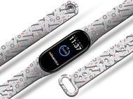 Mi-band.cz Screws and nuts replacement bracelet for Mi band 3/4/5/6 Color: White, For Device - Watch Strap