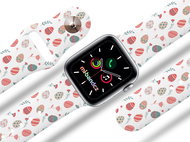 Mi-band.cz eggs and flowers strap for Apple watch Size: 42/44mm, band colour: white - Watch Strap