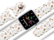 Mi-band.cz Rabbits with flowers strap for Apple watch Size: 38/40mm MIBANDCZX02872 - Watch Strap
