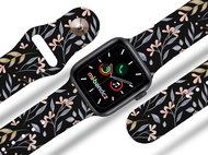 Mi-band.cz flowers strap for Apple watch Size: 42/44mm, strap colour: black - Watch Strap