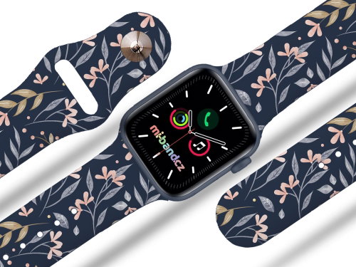 Mi-band.cz flowers strap for Apple watch Size: 38/40mm, strap colour: blue - Watch Strap - Main image
