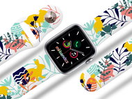 Mi-band.cz Rabbits in the grass strap for Apple watch Color: White, Size: 38/40mm MIBANDCZX02891 - Watch Strap
