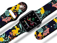 Mi-band.cz Rabbits in the grass strap for Apple watch Color: Black, Size: 42/44mm MIBANDCZX02892 - Watch Strap