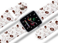 Mi-band.cz Easter 2 strap for Apple watch Color: White, Size: 42/44mm MIBANDCZX02893 - Watch Strap