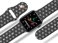 Mi-band.cz geometry grey strap for Apple watch Size: 38/40mm, design colour: white - Watch Strap