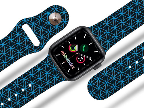 Mi-band.cz geometry blue strap for Apple watch Size: 42/44mm, design colour: blue - Watch Strap - Main image
