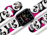 Mi-band.cz skull pink strap for Apple watch Size: 38/40mm - Watch Strap