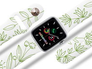 Mi-band.cz green world strap for Apple watch Size: 38/40mm, band colour: white - Watch Strap