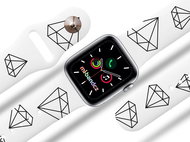 Mi-band.cz diamond strap for Apple watch Size: 42/44mm, band colour: white - Watch Strap