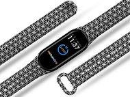 Mi-band.cz Geometry white bracelet replacement bracelet for Mi band 3/4/5/6 Pro Device: Xiaomi Mi ba - Watch Strap