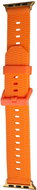 Solid colour silicone scalloped bracelet for Apple Watch 38/40 and 42/44 mm Color: orange, Large - Watch Strap