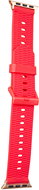 Solid colour silicone knurled bracelet for Apple Watch 38/40 and 42/44 mm Color: red, Velikos - Watch Strap
