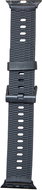 Solid colour silicone scalloped bracelet for Apple Watch 38/40 and 42/44 mm Color: black, Size: - Watch Strap