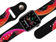 Mi-band.cz Pink planet strap for Apple watch Color: Black, Size: 42/44mm MIBANDCZX02864 - Watch Strap