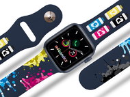 Mi-band.cz Splash of colour strap for Apple watch Color: Blue, Size: 42/44mm MIBANDCZX02919 - Watch Strap