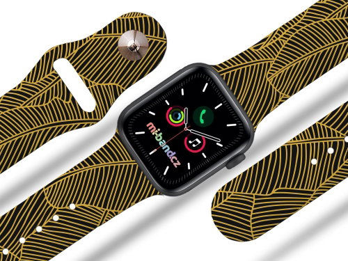 Mi-band.cz Gold leaf strap for Apple watch Size: 42/44mm - Watch Strap - Main image