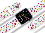 Mi-band.cz Polka dots strap for Apple watch Color: White, Size: 42/44mm MIBANDCZX02861 - Watch Strap