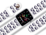 Mi-band.cz Glasses strap for Apple watch Size: 42/44mm, strap colour: white - Watch Strap