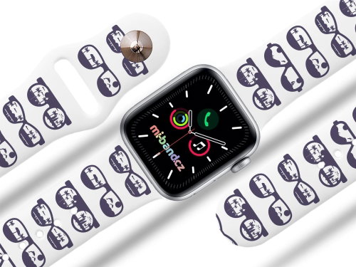 Mi-band.cz Glasses strap for Apple watch Size: 42/44mm, strap colour: white - Watch Strap - Main image