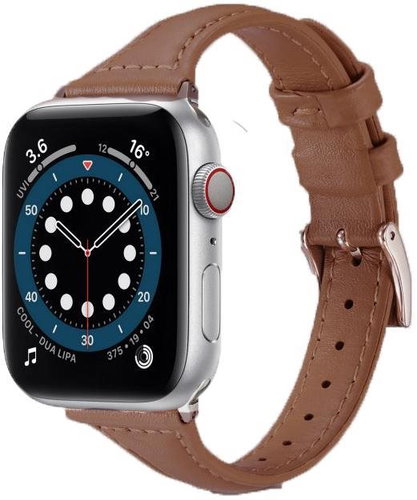 Thin Leather Strap for Apple Watch 38/40 and 42/44mm Color: 12, Size: 42/44mm - Watch Strap - Main image